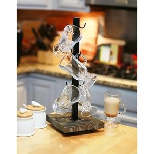 New Rae Dunn BUT FIRST COFFEE 6 hook mug holder